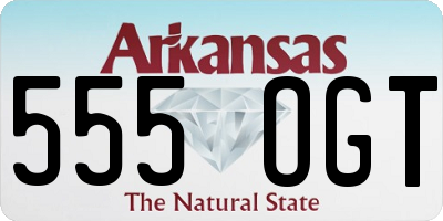 AR license plate 555OGT