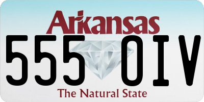 AR license plate 555OIV