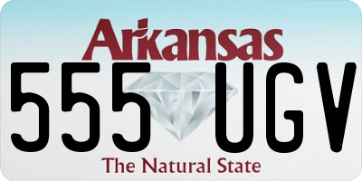 AR license plate 555UGV