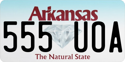 AR license plate 555UOA