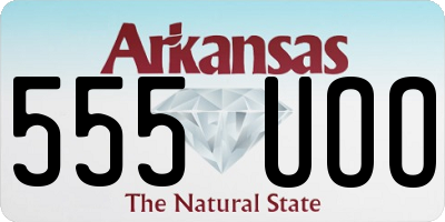 AR license plate 555UOO