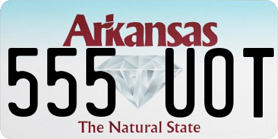 AR license plate 555UOT