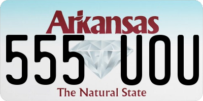 AR license plate 555UOU