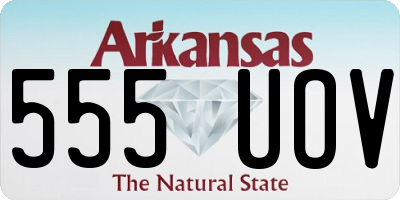 AR license plate 555UOV