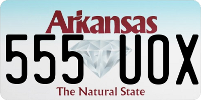 AR license plate 555UOX