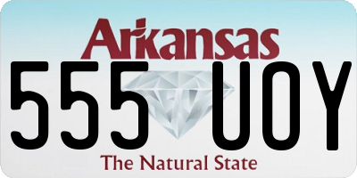 AR license plate 555UOY