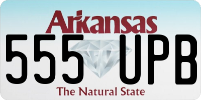 AR license plate 555UPB