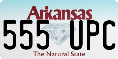 AR license plate 555UPC