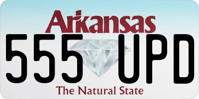 AR license plate 555UPD