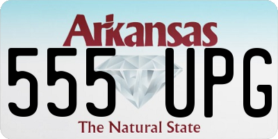 AR license plate 555UPG