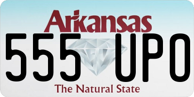 AR license plate 555UPO