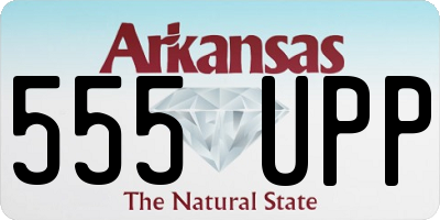 AR license plate 555UPP