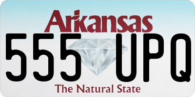 AR license plate 555UPQ