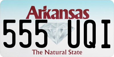 AR license plate 555UQI