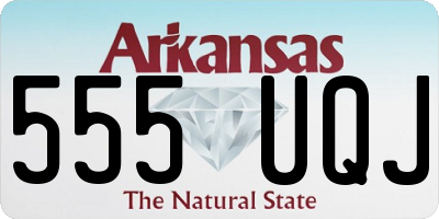AR license plate 555UQJ