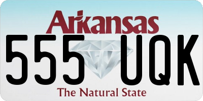 AR license plate 555UQK