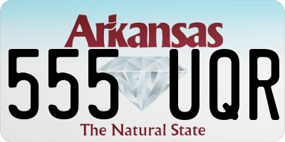 AR license plate 555UQR