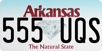 AR license plate 555UQS