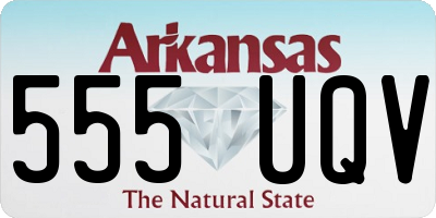 AR license plate 555UQV
