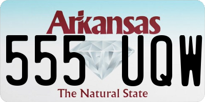 AR license plate 555UQW