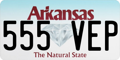 AR license plate 555VEP