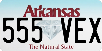 AR license plate 555VEX