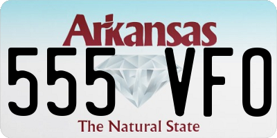 AR license plate 555VFO
