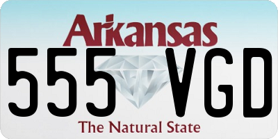 AR license plate 555VGD