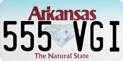 AR license plate 555VGI