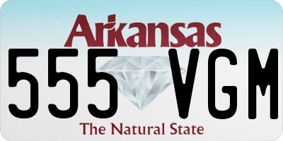 AR license plate 555VGM