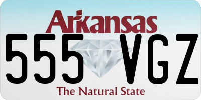 AR license plate 555VGZ