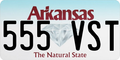 AR license plate 555VST