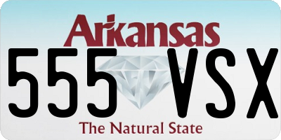 AR license plate 555VSX