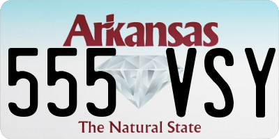 AR license plate 555VSY