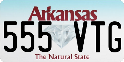 AR license plate 555VTG