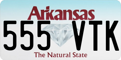 AR license plate 555VTK