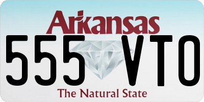 AR license plate 555VTO