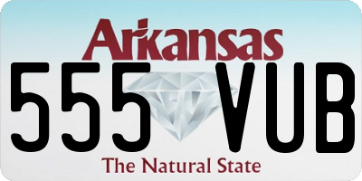 AR license plate 555VUB