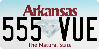 AR license plate 555VUE