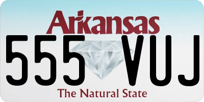 AR license plate 555VUJ
