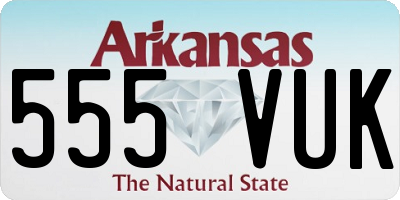 AR license plate 555VUK