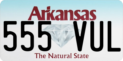 AR license plate 555VUL