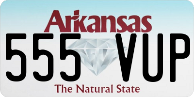 AR license plate 555VUP