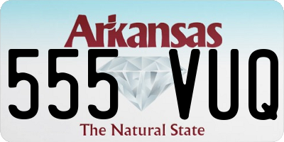AR license plate 555VUQ