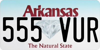 AR license plate 555VUR