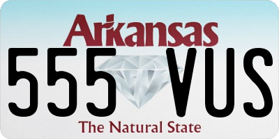 AR license plate 555VUS