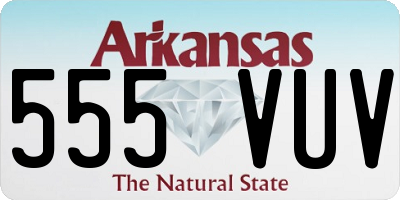 AR license plate 555VUV