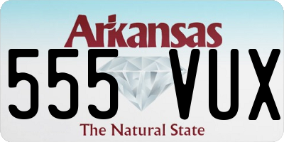 AR license plate 555VUX