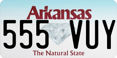 AR license plate 555VUY