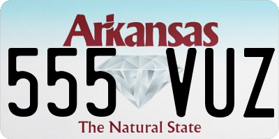 AR license plate 555VUZ